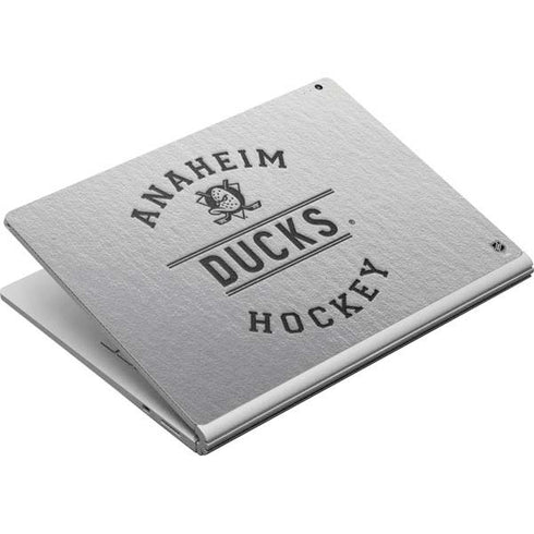 NHL Anaheim Ducks Black Text Surface Book Skin